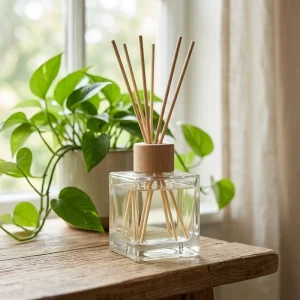 Factory Direct Clear Crystal Square Glass Reed Diffuser Bottle 500ml Low Maintenance