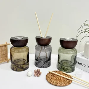 Factory Direct Gradient Cylinder Aromatherapy 120ml Glass Bottle Screw Cap Home Fragrance Air Freshener Luxury Reed Diffuser