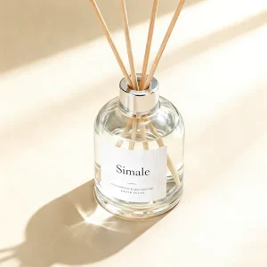 Factory Direct Round Clear Glass Reed Diffuser Bottle 100ml 150ml 200ml with Custom Logo and Luxury Packaging
