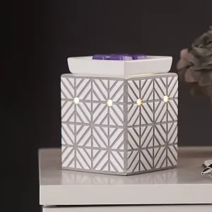 Factory Direct Sale Portable White Gray Ceramic Electric Wax Melter Orange Blossom Scented Fragrance Warmer Burner