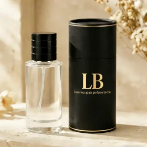 Factory Direct Sales Customizable 30ml 50ml 100ml Transparent Round Thick-bottom Glass Perfume Bottles with Packaging Boxes
