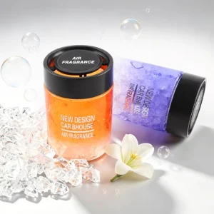 Factory Direct Solid Crystal Car Fragrance Jar Gradient Gel Air Freshener Cup Holder Design Home Car Use