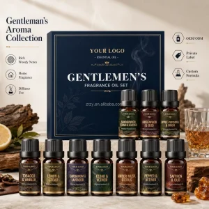 Factory Indoor Air Fresh Atmosphere Cedar Sandalwood Fragrance Home Diffuser Men’s Aromatherapy Essential Oil Set