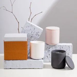 Factory New Design Luxury Wedding Gift Custom Logo Ceramic Jar Premium Quality Soy Wax Scented Candles Without Labels