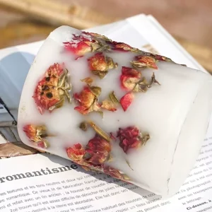 Factory Price Scented Candle Jasmine Reed Diffuser Candle Soy Wax with Dried Flowers Fruit Candle Silk Screen Painting