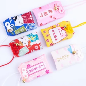 Factory Sale Japanese Style Fukubukuro Omamori Brocade Sachet Fragrance Bag Empty Bag Car Hanging Ornament
