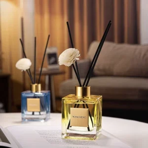 Factory Square Glass Reed Diffuser Bottle 50ml 100ml 150ml 200ml Empty with Screw Cap