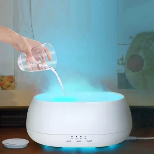 Factory Ultrasonic 500ml Cool Mist Aroma Diffuser with 7-Color LED Light