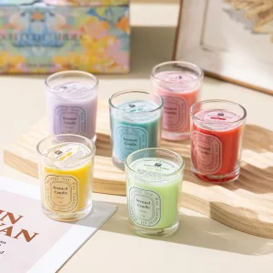 Fashionable Scented Candles Large Pillar Scented Candles Cotton Wick Eucalyptus Soy Wax Scented Candles