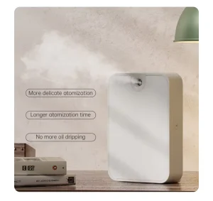 Fast Shipping Black White Ultrasonic Scent Diffuser Quiet Battery Powered Air Freshener for Home Toilet Hotel