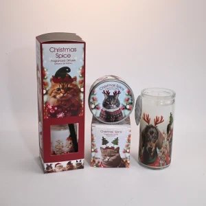 Festive Christmas Diwali Cat Dog Pattern Handmade Paraffin Wax Environment-Friendly Scented Candle Diffuser Home Fragrance Bars