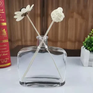 Flat Reed Diffuser Glass Bottle Scented Bottle 100ml 200ml 330ml with Lids