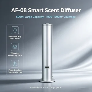 Floor Standing Electric Aroma Diffuser with Display 1000ml Plug in Waterless Essential Oil Diffuser for Hotels Large Spaces