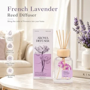 Floral Reed Diffuser Set with Color Box for Retail Gift Stores