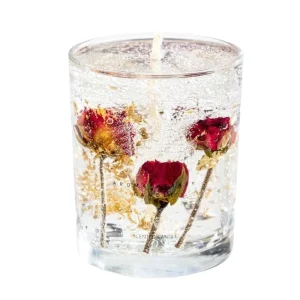 Floral Scented Candles for Wedding Table & Home Decor Personalized Interior Design for Valentine’s Day Made of Wax