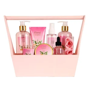 Floral Spa Gift Sets for Women Get Well Soon Gift Baskets Customized Fragrance Logo Deeply Cleansing Muscle Soothing