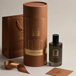 Fragrance Paper Tube Packaging Custom Printed Cylinder Box for Luxury Perfume Gift Sets