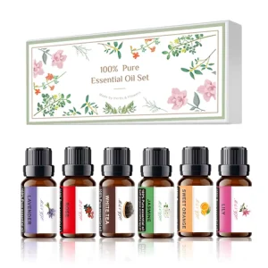 Free Design Custom Private Label Essential Oil Pure Natural Fragrance Essential Oil 6pc Set in Gift Box for Aromatherapy