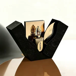 Free Samples Black Perfume Packaging Box Custom Printed Rigid Cardboard Gift Boxes Low Moqer