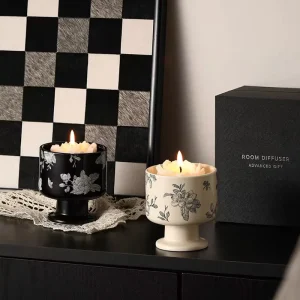 French Ceramic Cup Aromatherapy Scented Candle Gift Box Modern Handmade Soy Wax Ornament Birthday Thanksgiving Christmas