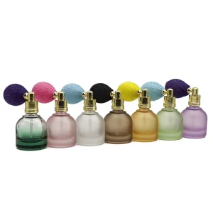 French Retro Airbag Perfume Bottle Multi Color Frosted Glass Sprayer Empty Refillable Bottle for Car Home