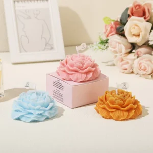 Fresh Peony Floral Aromatherapy Candle Handcrafted Soybean Solid Wax Candle for Indoor Decoration Mother’s Day Premium Present