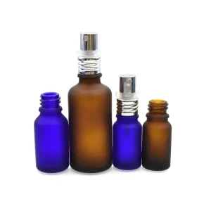 Frosted Matte Colored 5ml 100ml Glass Perfume Essential Oil Bottles with Pump Sprayer Gift Box for Skin Care Serum