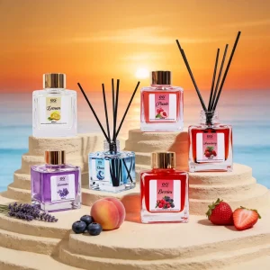 Fruit Scent Handcrafted DIY Eco Friendly Alcohol Free Candle Home Fragrance Air Freshener Deodorizer Aromatherapy Stick Room