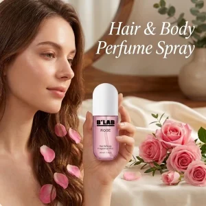 GMPC ISO22716 Hair Care 50ml Rose Body & Hair Fragrance Mist Spray Alcohol Free CPNP CPSR Private Label Manufacturer