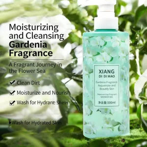 Gardenia-scented Shower Gel with Long-lasting Fragrance for 72 Hours Suitable for Both Men and Women to the Skin