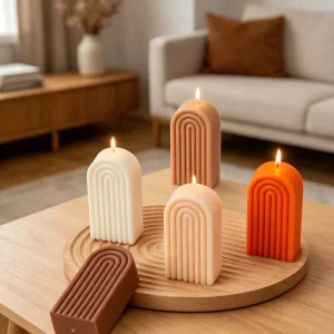 Geometric Arch shaped Soy Wax Aromatherapy Candle Photography Props Birthday Gift Party Favor