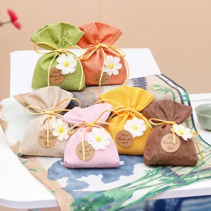 Gift Custom Scented Sachet Air Fresheners Car Freshener Traditional Perfume Sachet With Linen Bag Pouches