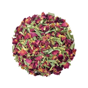 Ginger Rose Lemongrass Tea Cold & Hot Brew 100% High Quality Blend Flavor Tea Strong Coconut Scent 3g Serving Loose Tea