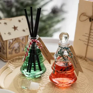 Glass BPA-Free Flameless Rattan Natural Essential Oil Aromatherapy Reed Diffuser Gift Set