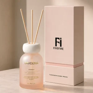 Glass Bottle Reed Diffuser Essential Oil Diffuser with Rattan Reeds for Home Decor