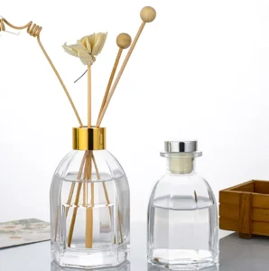Glass Bottle Reed Diffuser Glass Bottle Essential Oil Storage Bottle Aromatherapy Glass Jar with Wooden Stopper