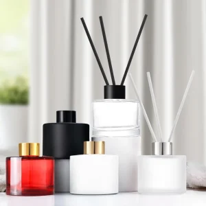 Glass Home Room Fragrance Reed Diffuser Gift Set