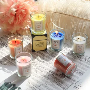 Glass Jar Scented Candle Set Assorted Fragrance Votive Candles for Home Relaxation Stress Relief Soy Wax Aromatherapy Candles