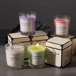Glass Scented Candles Optional Flavored Candles Home Decor Long Lasting Candles
