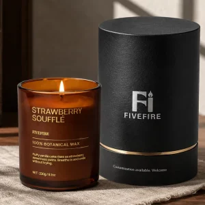 Glass Scented Candles Soy Wax Candles With Private Logo Luxury Box Set Customization