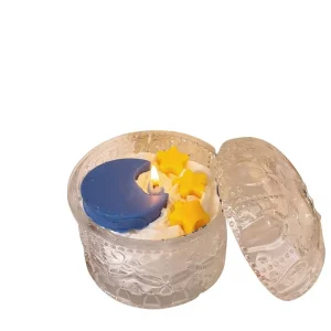 Good Night Moon Handmade Soybean Blended Wax Glass Mongolian Cup Aromatherapy Candle Warm Heart Birthday Holiday Gift Box for