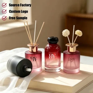 Gradient Glass Reed Diffuser Bottle, 100ml/150ml/200ml, Empty, for Home