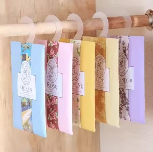 Great Smell Aroma Hanging Paper Scented Sachets Air Freshener Drawer Closet Car Sachet Paper Scented