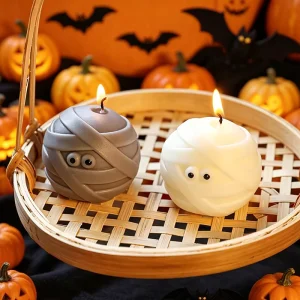 Halloween Shaped Scented Candles Injured Guy Shape Made with Premium Soy Wax Blend to Create Hand-poured Process