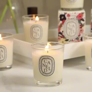 Hand-Poured Scented Candle with Clear Glass Container