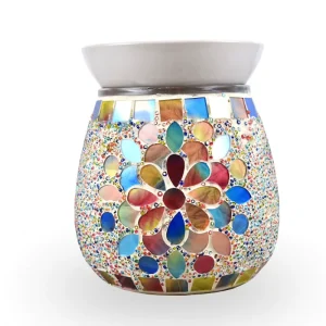Handcrafted Mosaic Glass Wax Melt Burner Electric Aroma Candle Wax Warmer Aromatherapy Essential Oil burner