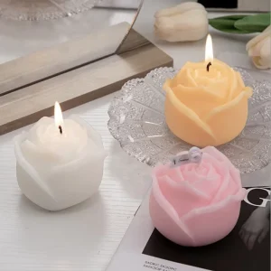 Handcrafted Rose scented Soy Wax scented Candles for Birthday Valentine’s Day Wedding Decoration and Flower Candles