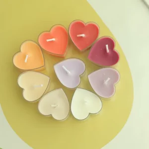 Handmade 4-Hour Scented Flower-Shaped Tealight Candles, Assorted Colors