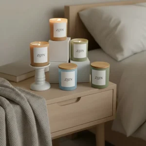 Handmade Assorted Sizes Scented Candles Custom Logo Wooden Lid Organic Natural Wax Long Burn Aromatherapy Fragrance