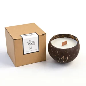 Handmade Coconut Shell Custom Soy Wax Aromatherapy Scented Candles Home Decoration Bars for Valentine’s Day Diwali